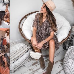 H&M | Brown Floral Printed Dress